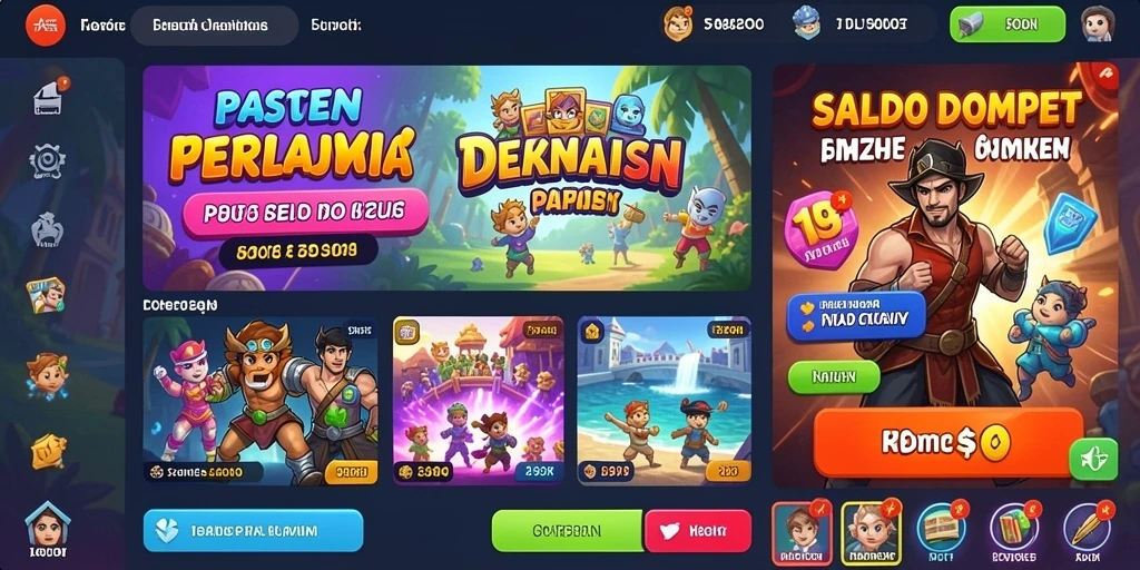 Pemandangan level yang memukau dan penuh warna.
