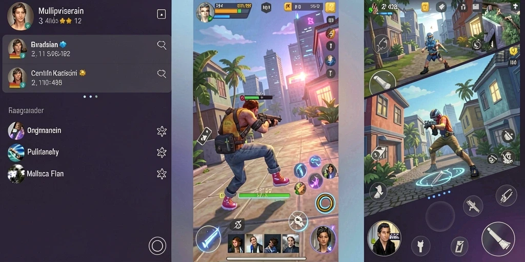 Gambar memperlihatkan fitur multiplayer yang seru dengan teman-teman.