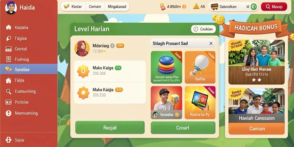 Level yang menantang dan penuh petualangan.